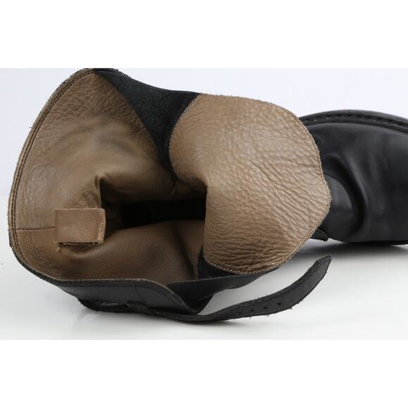 BURBERRY Woman's Boots Black Leather Blanchard Ankle Straps Moto Biker Size 36 - Picture 16 of 16